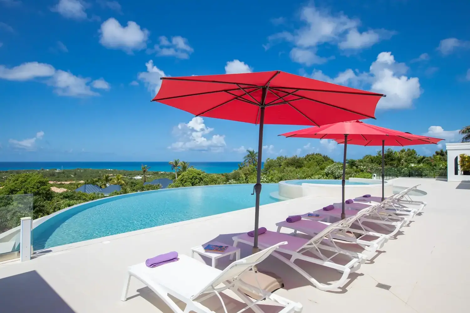 Piscine panoramique de la Villa Just in Paradise aux Terres Basses
